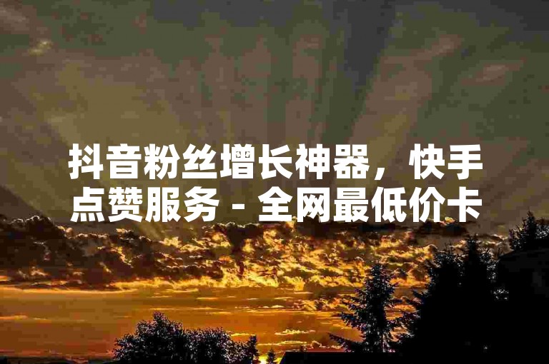 抖音粉丝增长神器，快手点赞服务 - 全网最低价卡盟平台 - 零成本推广，微利时代也能赚翻天！
