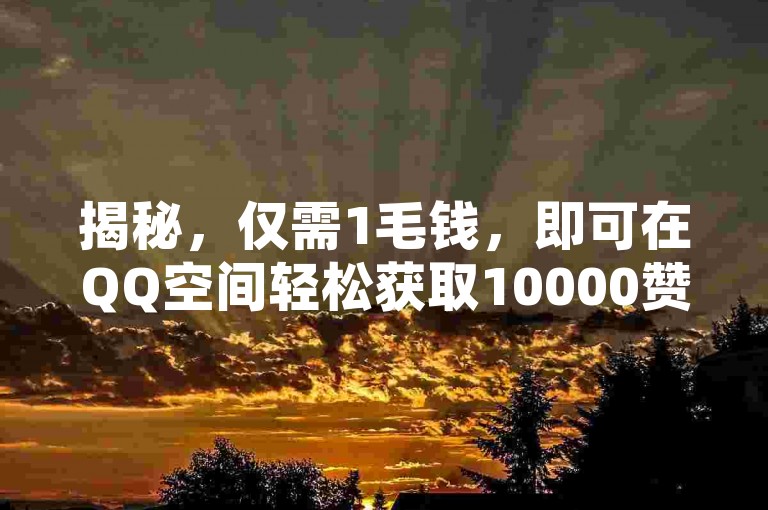 揭秘，仅需1毛钱，即可在QQ空间轻松获取10000赞，2025年必备技巧！