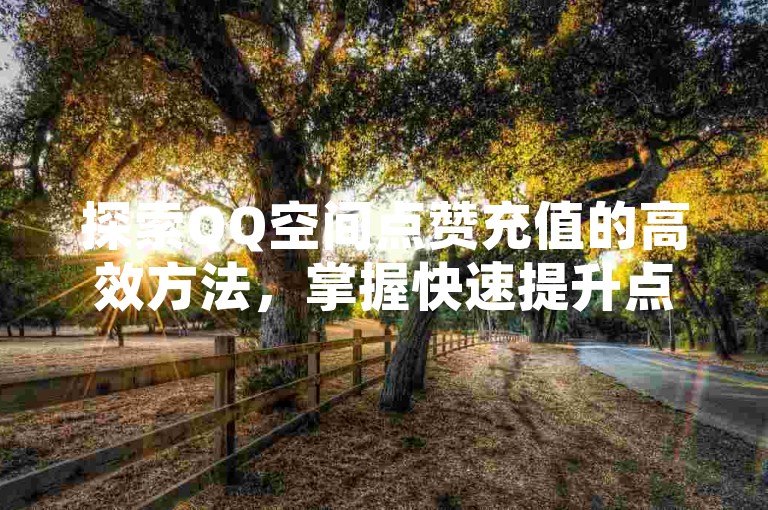 探索QQ空间点赞充值的高效方法，掌握快速提升点赞数的实用技巧。