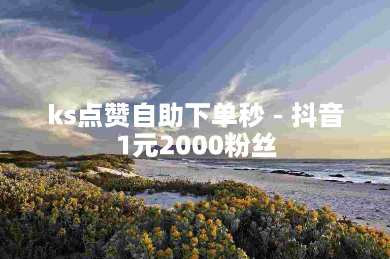 ks点赞自助下单秒 - 抖音1元2000粉丝