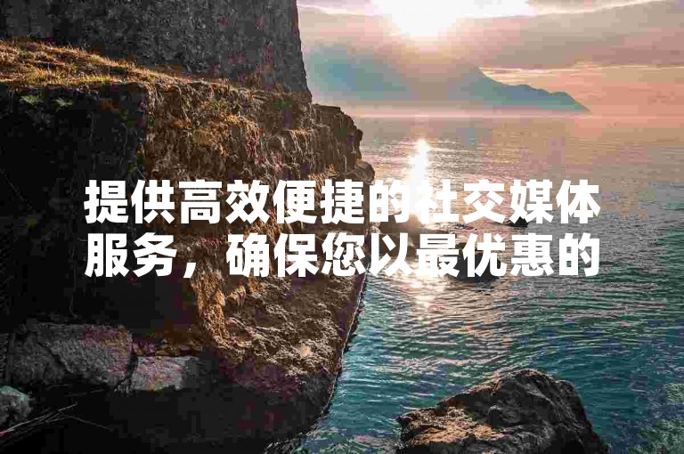 提供高效便捷的社交媒体服务，确保您以最优惠的价格获得所需的点赞和转发。