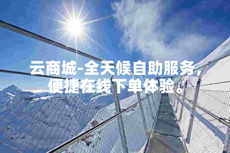 云商城-全天候自助服务，便捷在线下单体验。