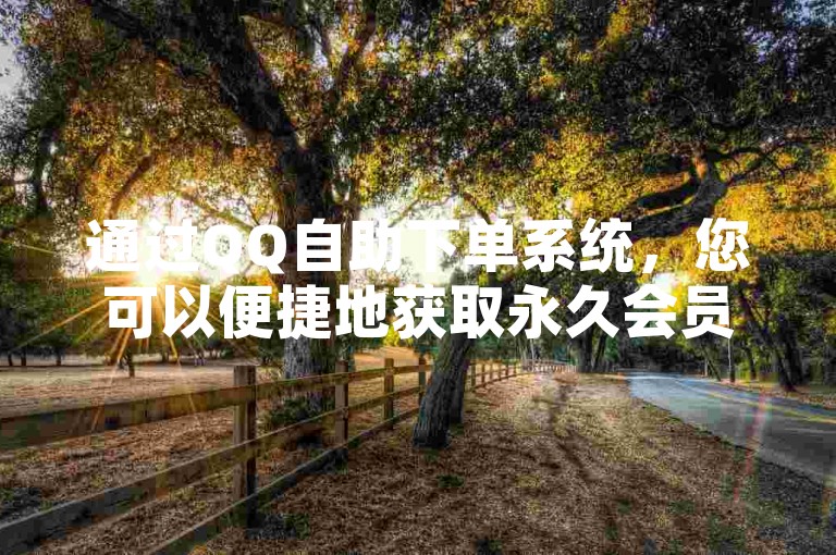通过QQ自助下单系统，您可以便捷地获取永久会员资格。