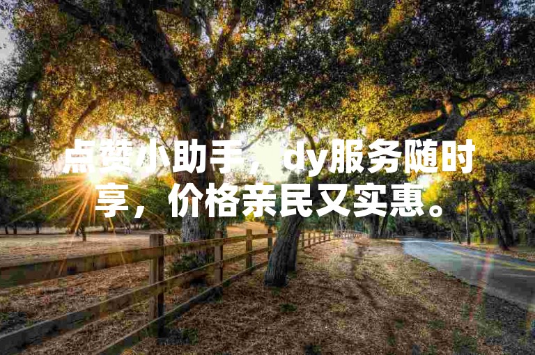 点赞小助手，dy服务随时享，价格亲民又实惠。