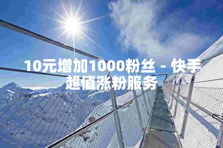 10元增加1000粉丝 - 快手超值涨粉服务