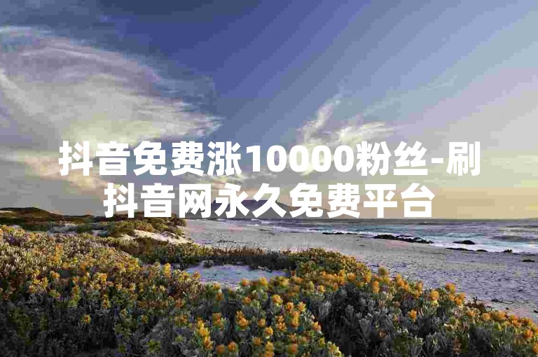 抖音免费涨10000粉丝-刷抖音网永久免费平台