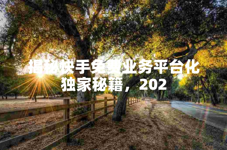 揭秘快手免费业务平台化独家秘籍，2025年必备技能！