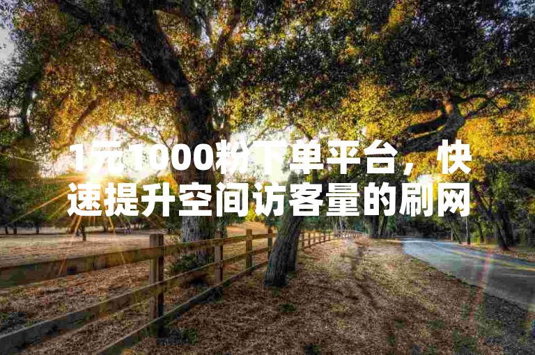 1元1000粉下单平台，快速提升空间访客量的刷网址。