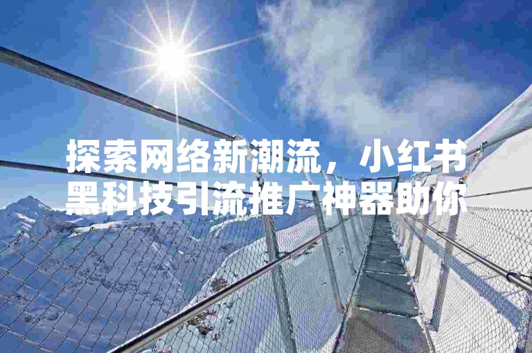 探索网络新潮流，小红书黑科技引流推广神器助你快速提升影响力。