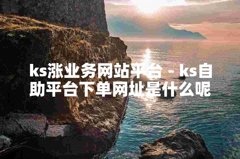 ks涨业务网站平台 - ks自助平台下单网址是什么呢？