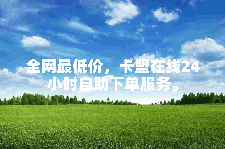 全网最低价，卡盟在线24小时自助下单服务。