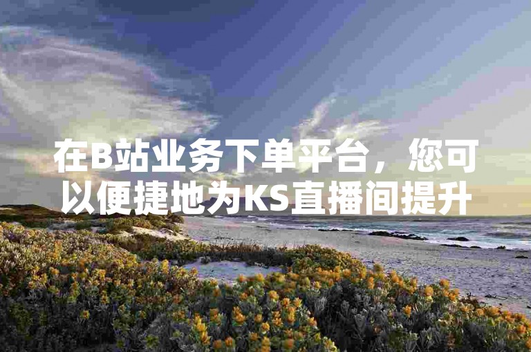 在B站业务下单平台，您可以便捷地为KS直播间提升人气并实现在线下单。