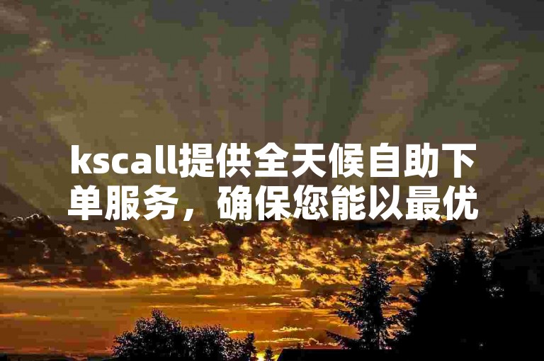 kscall提供全天候自助下单服务，确保您能以最优惠的价格随时获取所需业务。