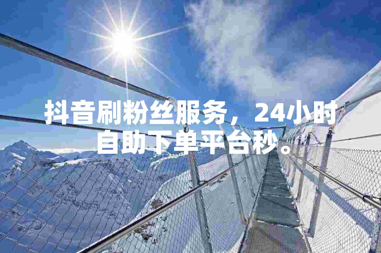 抖音刷粉丝服务，24小时自助下单平台秒。