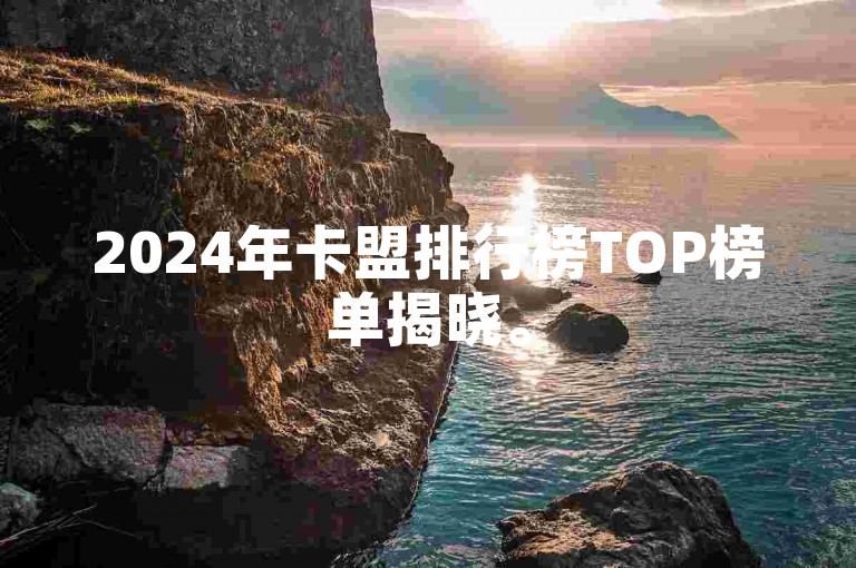 2024年卡盟排行榜TOP榜单揭晓。