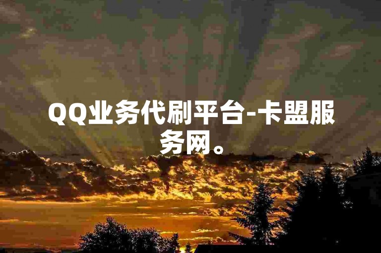 QQ业务代刷平台-卡盟服务网。