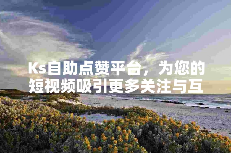 Ks自助点赞平台，为您的短视频吸引更多关注与互动。