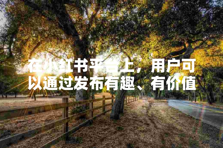 在小红书平台上，用户可以通过发布有趣、有价值的内容来吸引其他用户的点赞、评论和收藏，从而增加自己的影响力。