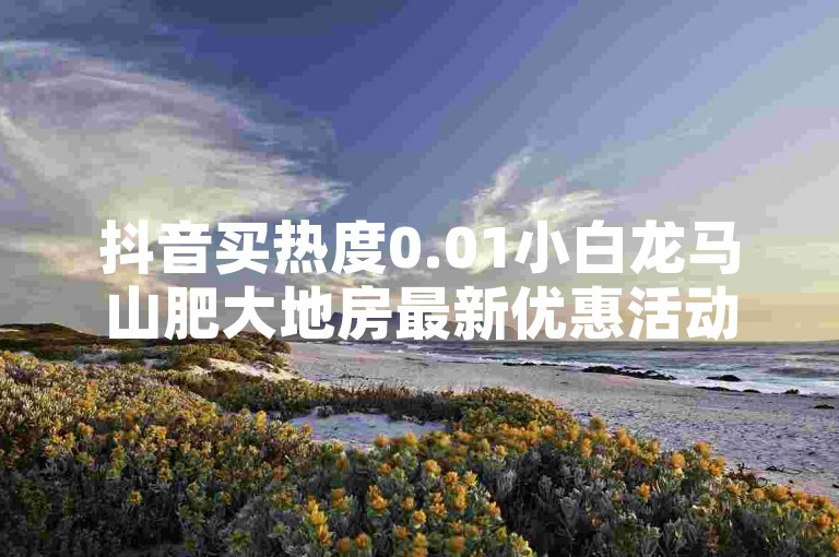 抖音买热度0.01小白龙马山肥大地房最新优惠活动的重要措施，抖音热度购房优惠，小白龙马山肥大地房最新动态！新人必备！