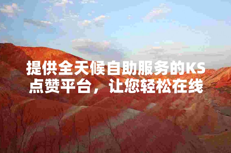 提供全天候自助服务的KS点赞平台，让您轻松在线下单。