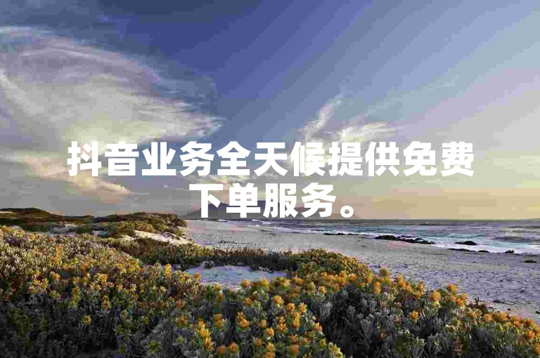 抖音业务全天候提供免费下单服务。
