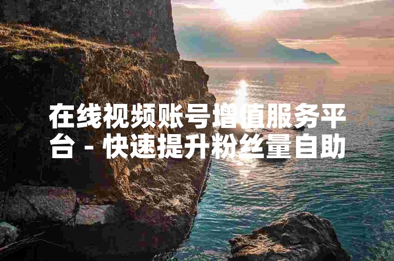在线视频账号增值服务平台 - 快速提升粉丝量自助服务