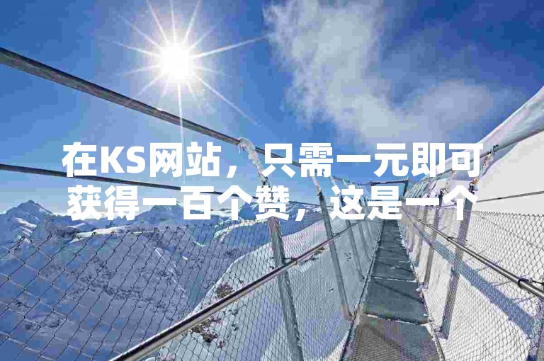 在KS网站，只需一元即可获得一百个赞，这是一个便捷的自助下单平台。
