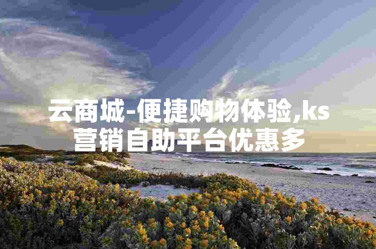 云商城-便捷购物体验,ks营销自助平台优惠多