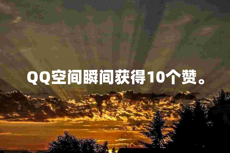 QQ空间瞬间获得10个赞。
