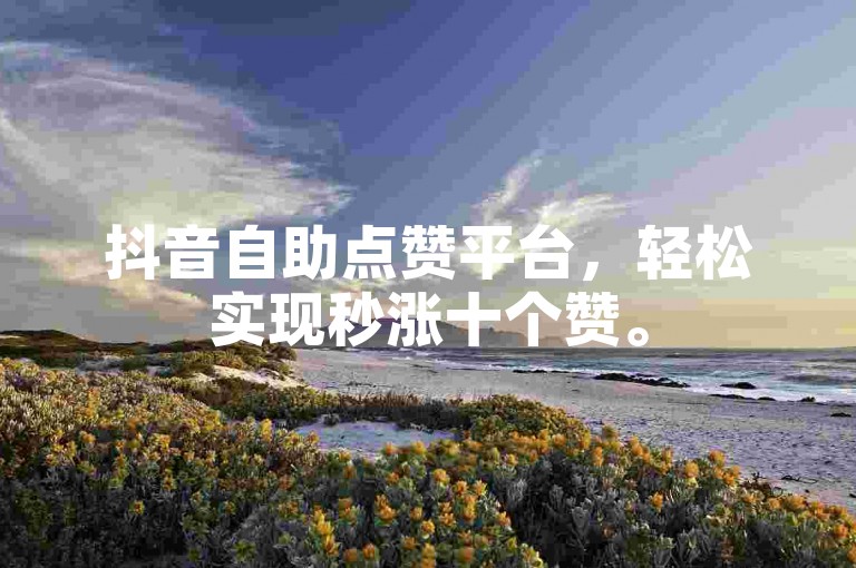 抖音自助点赞平台，轻松实现秒涨十个赞。