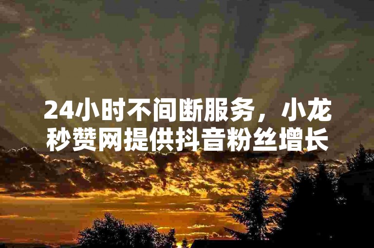 24小时不间断服务，小龙秒赞网提供抖音粉丝增长方案，仅需100元即可获得1000真实粉丝，同时免费赠送1000空间访客量。