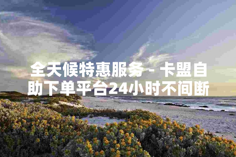 全天候特惠服务 - 卡盟自助下单平台24小时不间断，优惠力度空前！