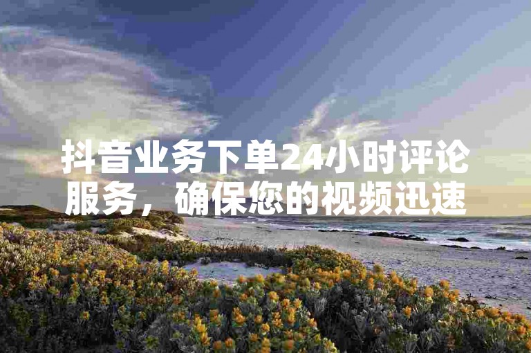 抖音业务下单24小时评论服务，确保您的视频迅速获得关注和互动。