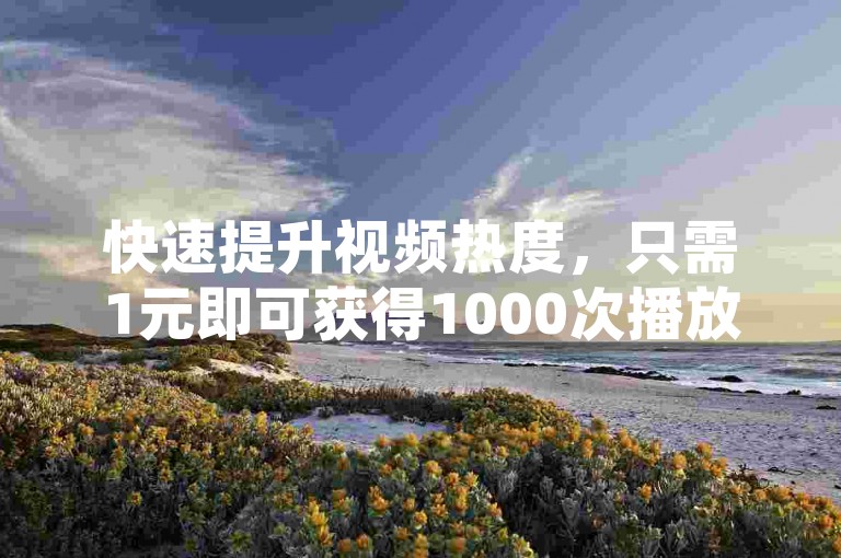 快速提升视频热度，只需1元即可获得1000次播放量，让您的快手内容瞬间走红。