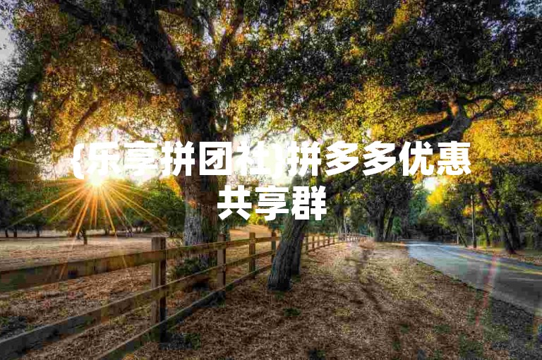 {乐享拼团社}拼多多优惠共享群