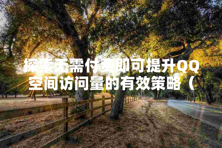探索无需付费即可提升QQ空间访问量的有效策略（揭秘免费增加QQ空间访客量的秘诀）。