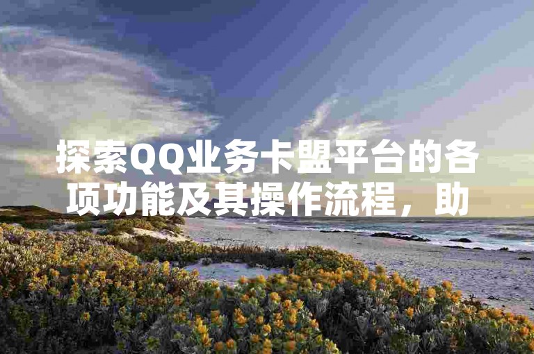 探索QQ业务卡盟平台的各项功能及其操作流程，助您快速掌握并高效利用这一资源。