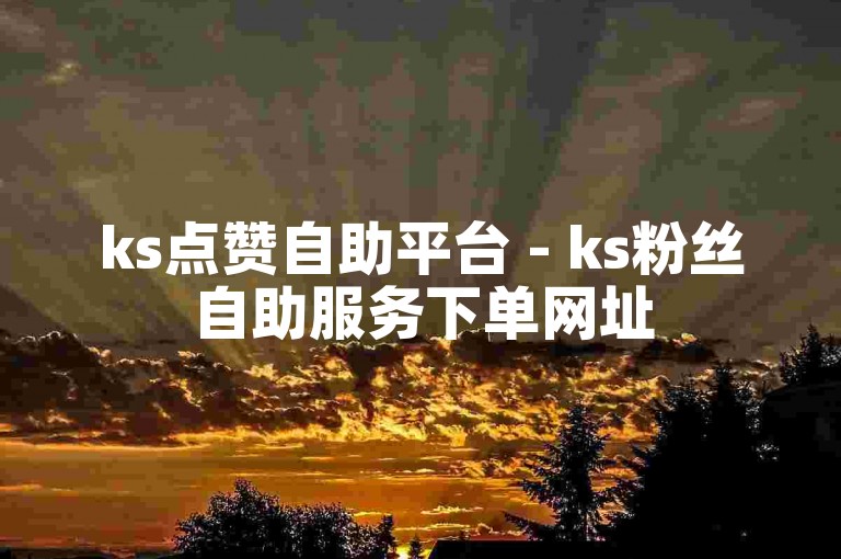 ks点赞自助平台 - ks粉丝自助服务下单网址