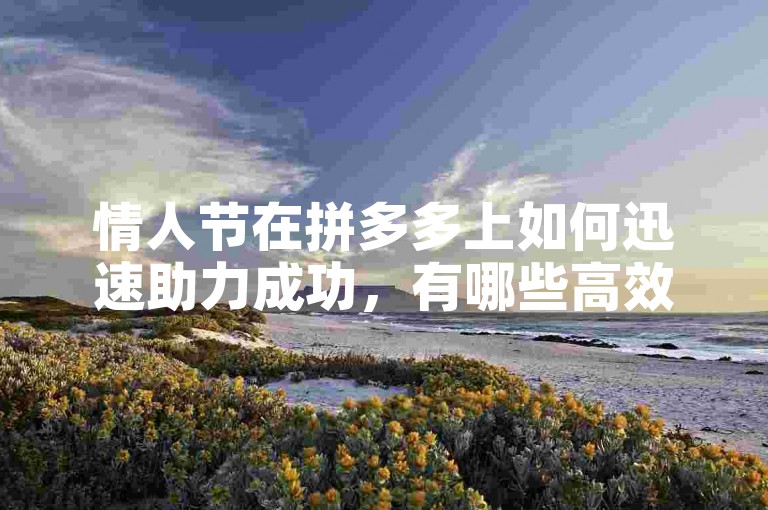 情人节在拼多多上如何迅速助力成功，有哪些高效攻略？