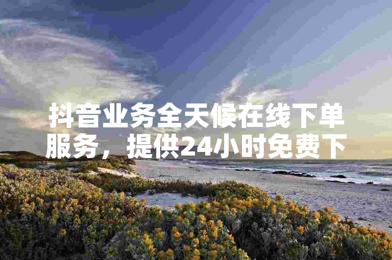 抖音业务全天候在线下单服务，提供24小时免费下单的便捷平台。