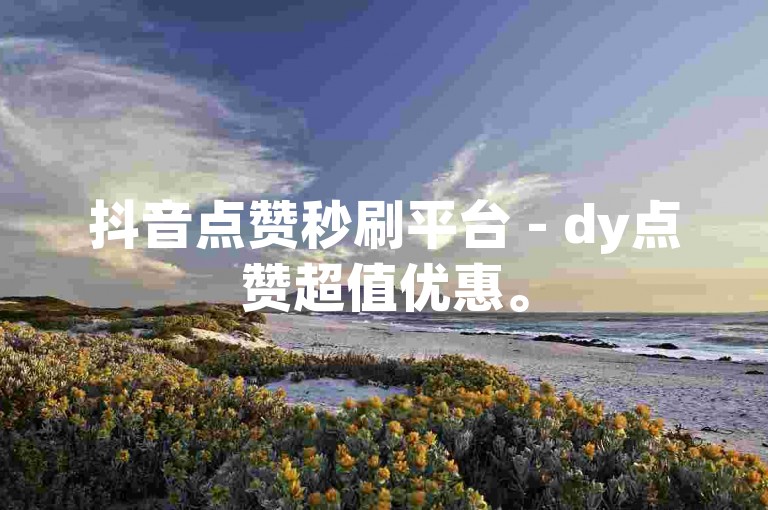 抖音点赞秒刷平台 - dy点赞超值优惠。