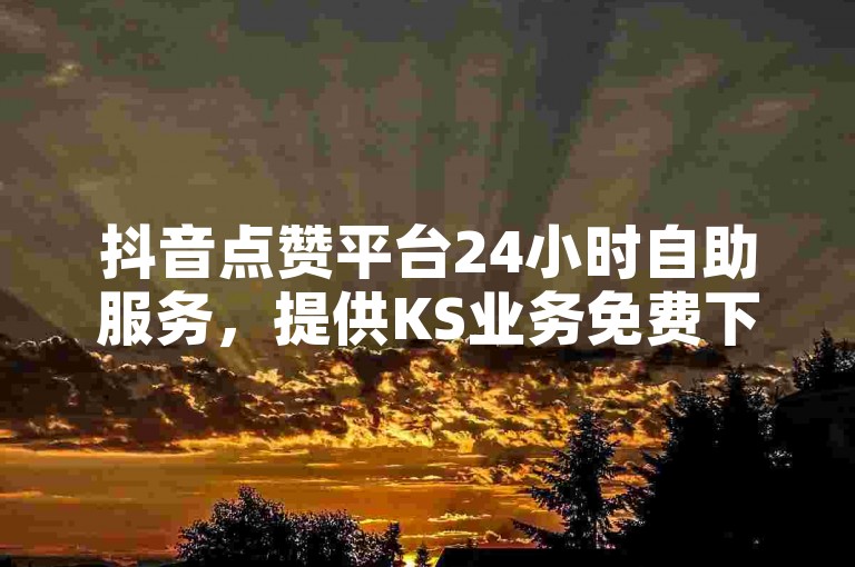 抖音点赞平台24小时自助服务，提供KS业务免费下单的便捷途径。