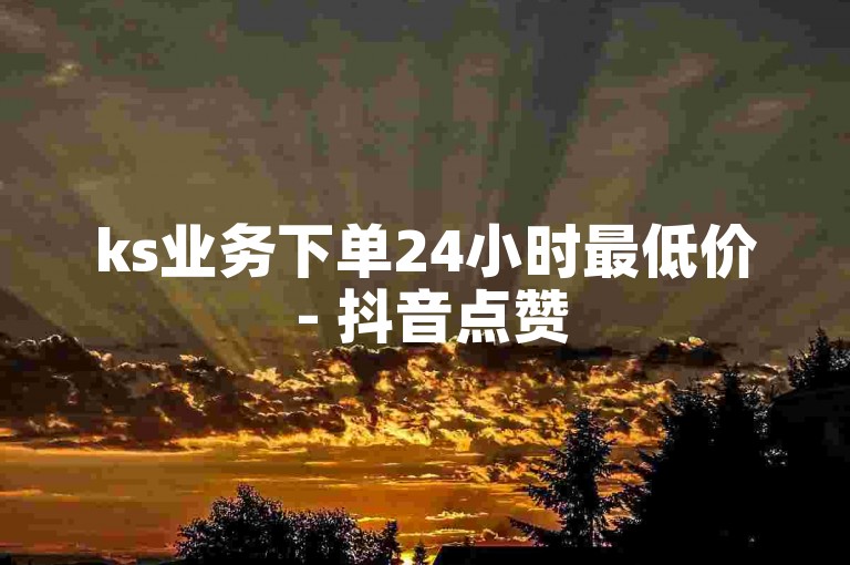 ks业务下单24小时最低价 - 抖音点赞