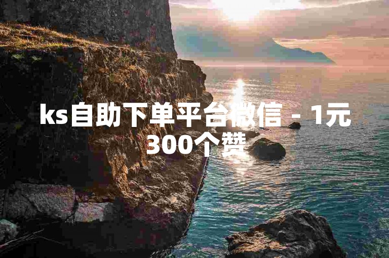 ks自助下单平台微信 - 1元300个赞