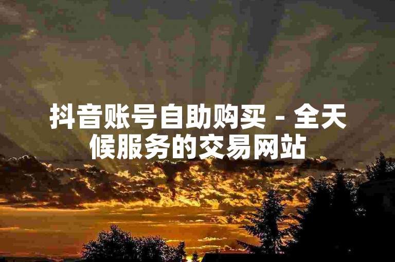 抖音账号自助购买 - 全天候服务的交易网站