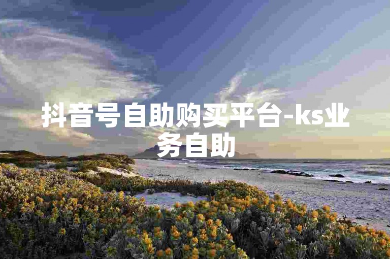 抖音号自助购买平台-ks业务自助
