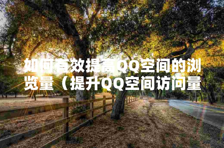 如何有效提高QQ空间的浏览量（提升QQ空间访问量的方法）