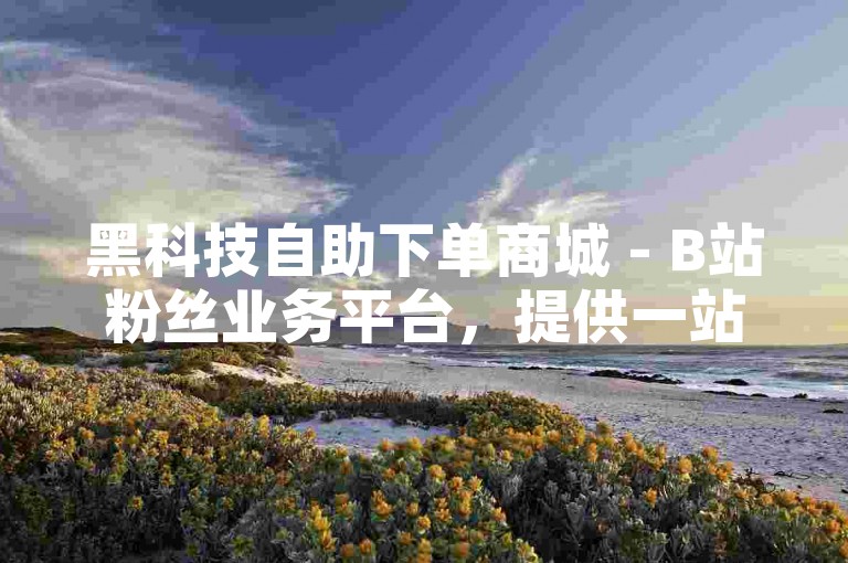 黑科技自助下单商城 - B站粉丝业务平台，提供一站式的B站账号增值服务。