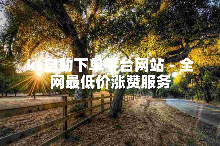 ks自助下单平台网站 - 全网最低价涨赞服务