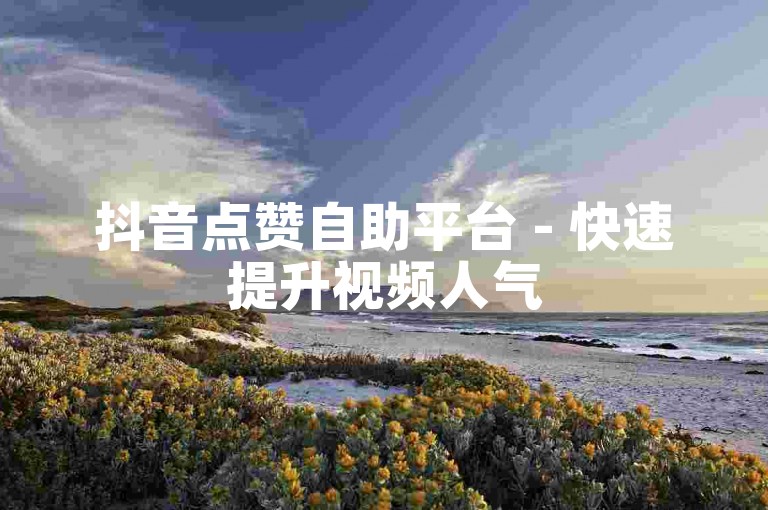 抖音点赞自助平台 - 快速提升视频人气